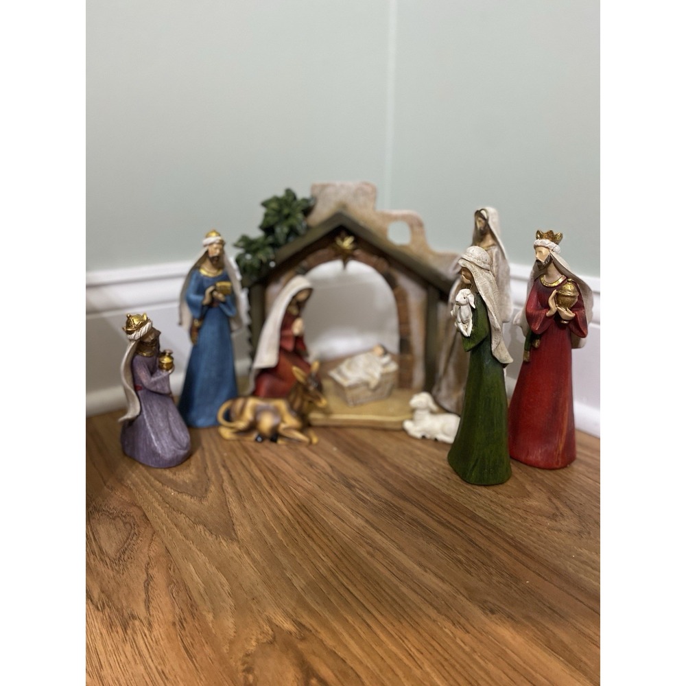 St Nicholas Square Nativity Set 10 Piece Ceramic Christmas Kohls
